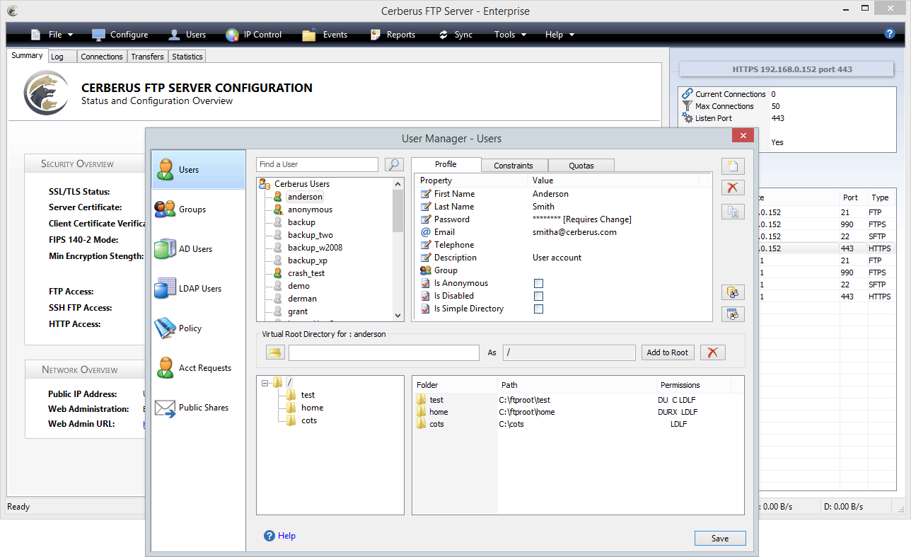 Cerberus FTP Server 12.6.0.0
