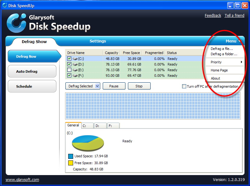Glary Disk SpeedUp 5.0.1.74