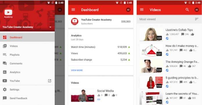 YouTube Studio for Android
